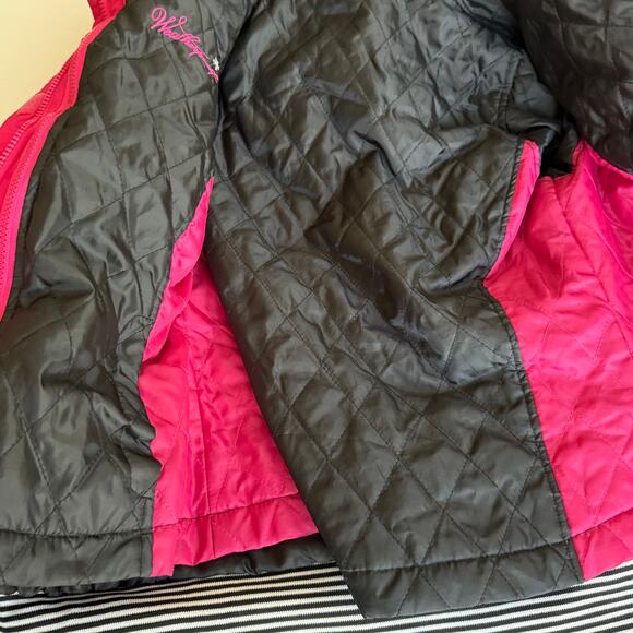 Weatherproof 3 In 1 Jacket Girls L (10-12) Pink Lined Pockets Hooded Full Zip - Picture 6 of 14